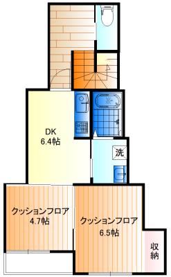 CASA ISOLA(2DK/2階)の間取り写真