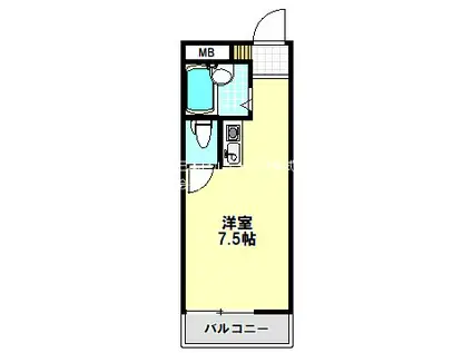 SENSE TONDABAYASHI(ワンルーム/4階)の間取り写真