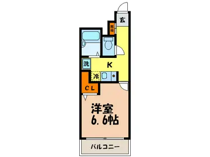 ルミエール須磨北(1K/4階)の間取り写真
