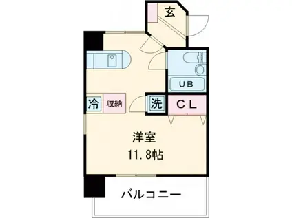R-RESIDENCE TAKAMATSU(ワンルーム/10階)の間取り写真