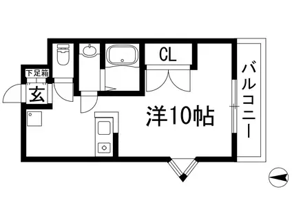 ハイツ浜田(ワンルーム/1階)の間取り写真