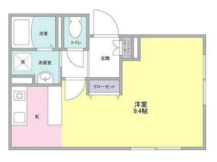 DS高田馬場(1K/4階)の間取り写真
