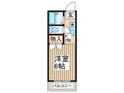 桜井ハイツ(1K/1階)の間取り写真