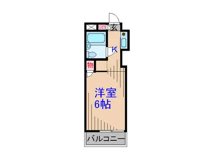 スカイコート日吉(1K/3階)の間取り写真