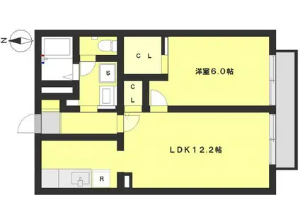 コンフォート北沢(1LDK/2階)の間取り写真