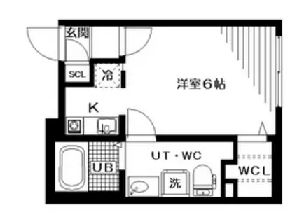 ブランシェ西新宿イースト(ワンルーム/1階)の間取り写真