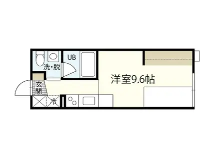 モーリスII(ワンルーム/2階)の間取り写真