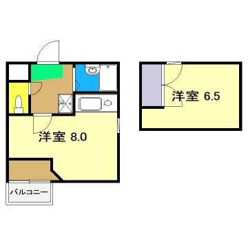 ピュアセントハウス(1K/1階)の間取り写真