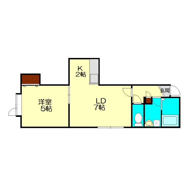ミライコートIII(1LDK/2階)の間取り写真