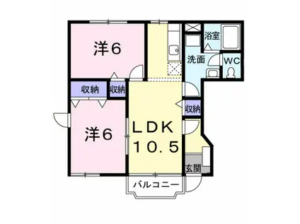 ブライズベールI(2LDK/1階)の間取り写真