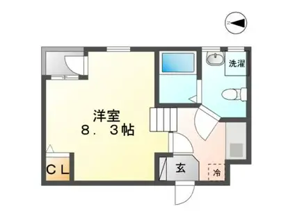 ノヴェル千代田(1K/1階)の間取り写真