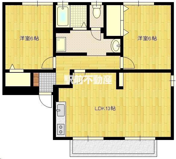 トゥインクルビューラーA(2LDK/1階)の間取り写真