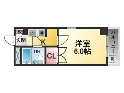 アーバン上甲子園(1K/1階)の間取り写真