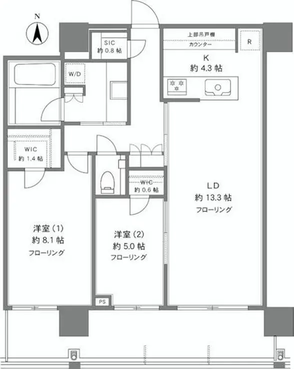グランドメゾン白金の杜ザ・タワー 2階階 間取り