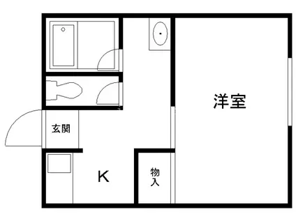 HOUSE2000(1K/2階)の間取り写真