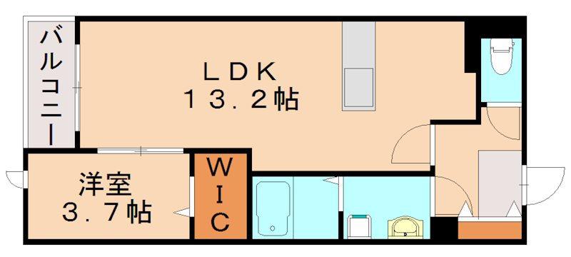 FORTEZZA LEON(1LDK/3階)の間取り写真