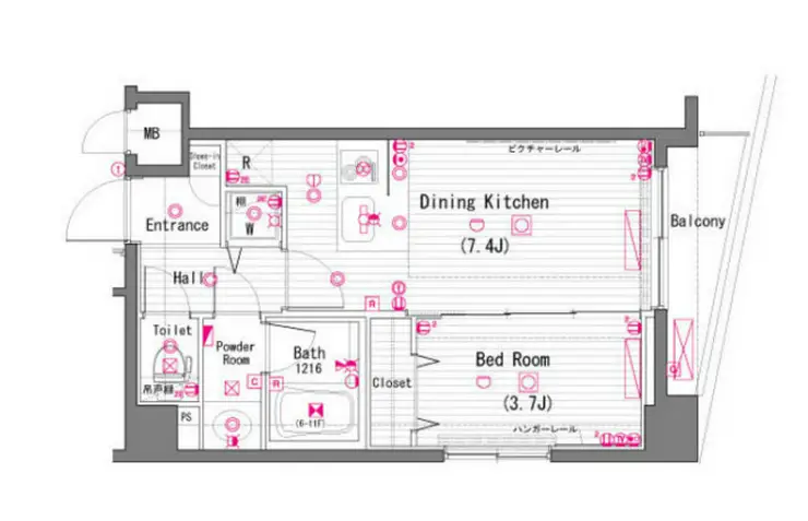 ガラ・シティ神田淡路町 5階階 間取り