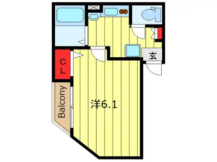 アレッサ西日暮里(1K/2階)の間取り写真