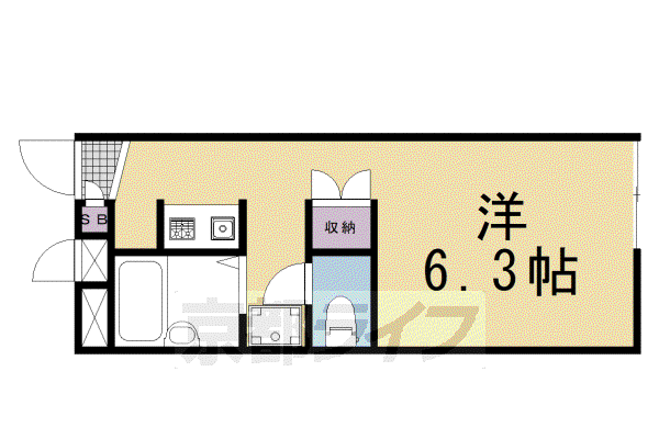 レオパレスシェルクール(1K/2階)の間取り写真