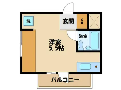 スカイコート立川第2(ワンルーム/2階)の間取り写真