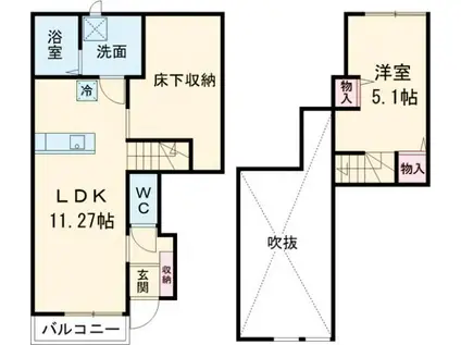 リベルタ(1LDK/1階)の間取り写真