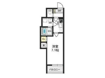 F ASECIA SCHEDAR(1K/1階)の間取り写真