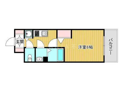 プレサンス難波フィネスト(1K/5階)の間取り写真