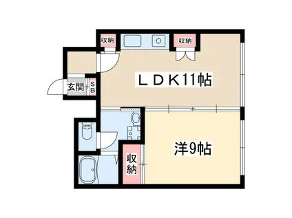 グランヴィ新大阪(1LDK/7階)の間取り写真