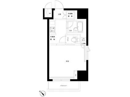 ルーブル豊島千石(1K/6階)の間取り写真