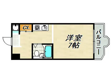 メゾン・ド・エティック(ワンルーム/2階)の間取り写真