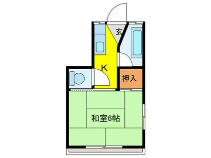 あゆみ荘(1K/1階)の間取り写真