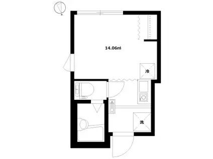 コートドール下高井戸(ワンルーム/1階)の間取り写真
