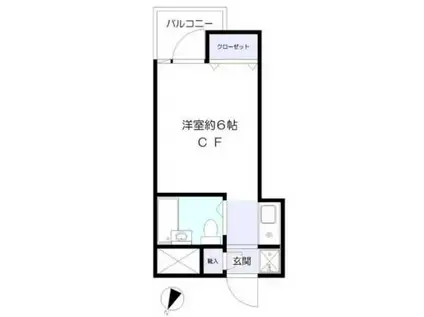 エル・ヴィーナ三軒茶屋(ワンルーム/3階)の間取り写真