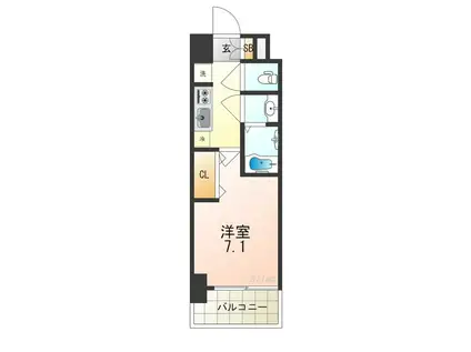 フレシール昭和通(1K/12階)の間取り写真