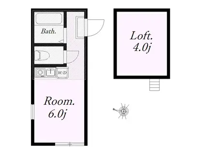ユナイト宮前メーテルリンクの杜(ワンルーム/1階)の間取り写真