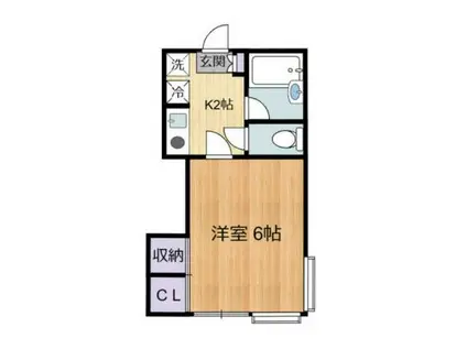 ハイツクレッセント(1K/2階)の間取り写真
