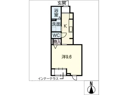 煌・フォレスト(1K/1階)の間取り写真