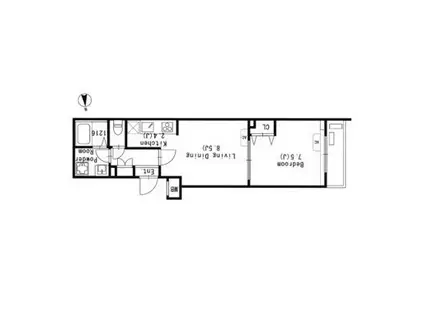 GRAN PASEO文京小日向(1LDK/2階)の間取り写真