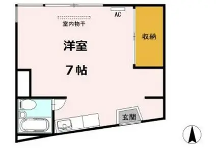 メゾンエル(1K/2階)の間取り写真