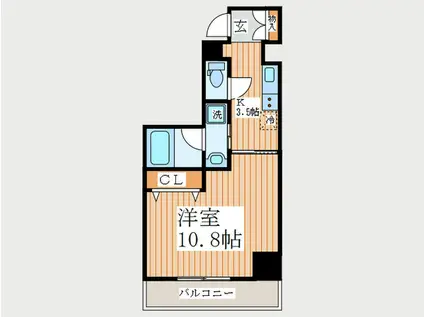 CAPE ROCK PALACE(1K/3階)の間取り写真