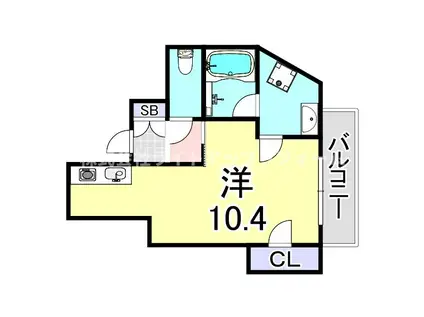 ウェル・ステイツ(ワンルーム/3階)の間取り写真