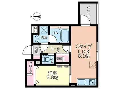 アストランセ(1LDK/1階)の間取り写真