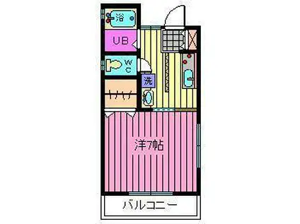 アヴィエール日進 (1K/1階)の間取り写真