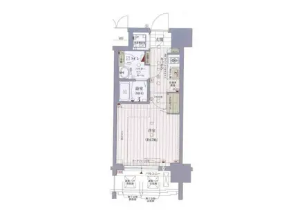 レジュールアッシュ梅田NEX(1K/10階)の間取り写真