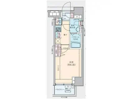 ロアール池袋ウエスト(1K/10階)の間取り写真