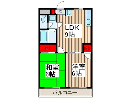 グレーシーハウス2(2LDK/1階)の間取り写真