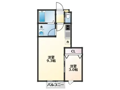 セフィラ上杉(1LDK/1階)の間取り写真