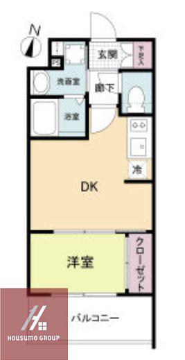 D.CLAREST本庄東FJRE(1DK/6階)の間取り写真