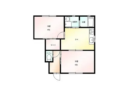 サラコルネホ ヴェルデ(2DK/1階)の間取り写真