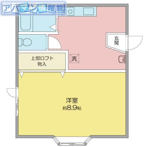 コーポ咲(1K/2階)の間取り写真